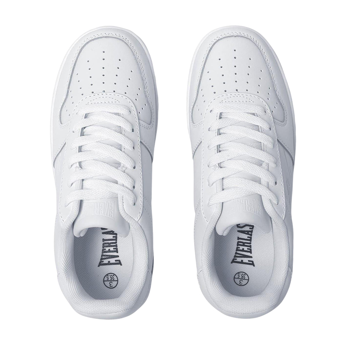 White - Side - Everlast Childrens-Kids Hanshi Action Leather Platform Trainers