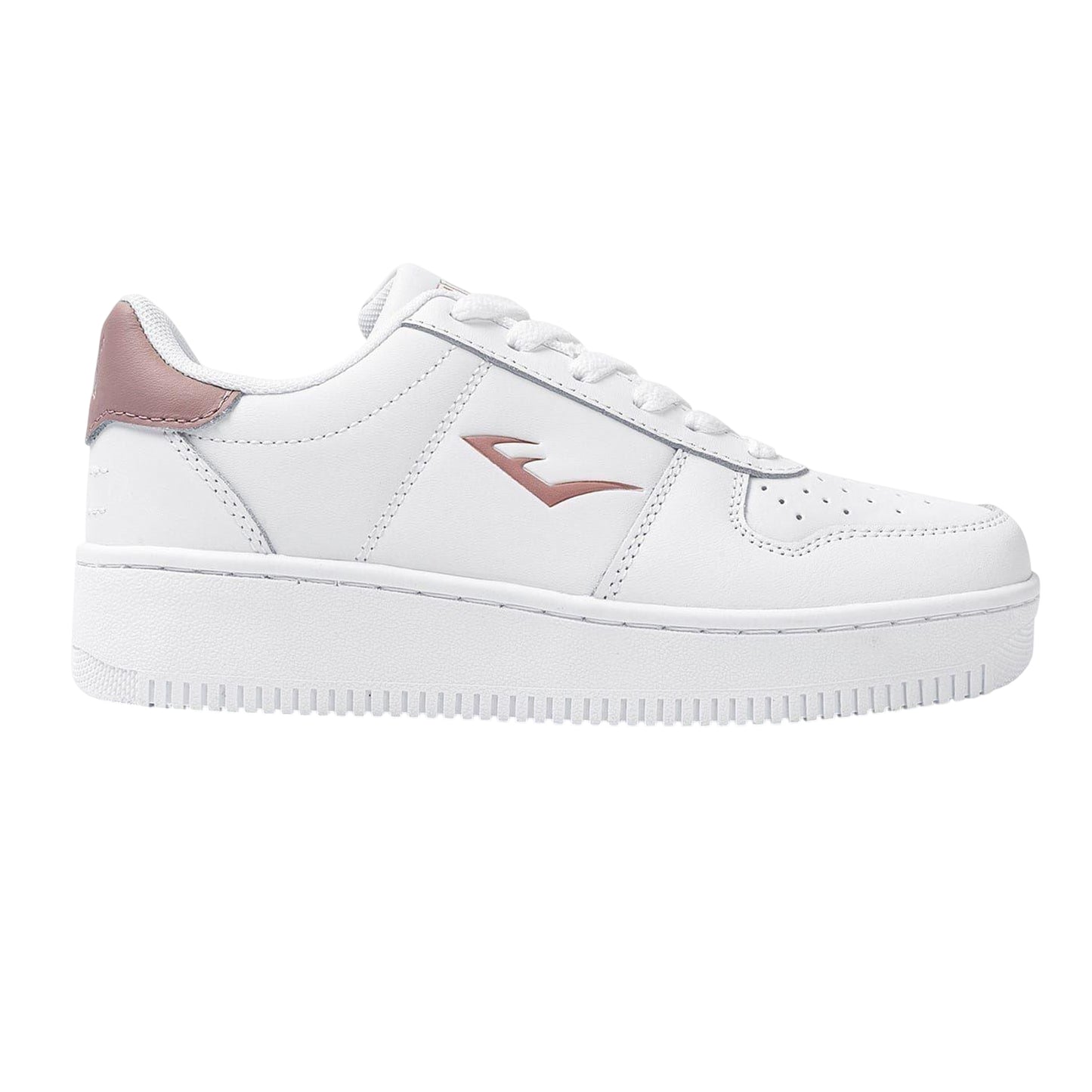 White-Pink - Front - Everlast Childrens-Kids Hanshi Action Leather Platform Trainers