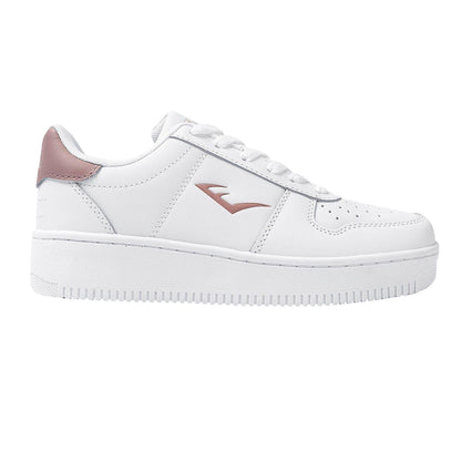 White-Pink - Front - Everlast Childrens-Kids Hanshi Action Leather Platform Trainers