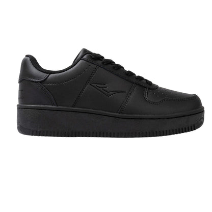 Black - Front - Everlast Childrens-Kids Hanshi Action Leather Platform Trainers