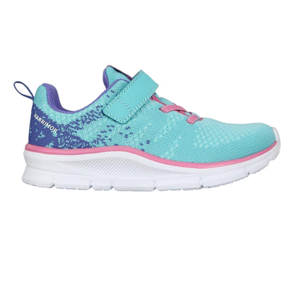 Teal-Pink - Front - Karrimor Girls Duma 6 Flat Shoes