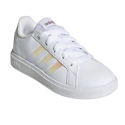 White-Iridescent - Lifestyle - Adidas Girls Grand Court Trainers