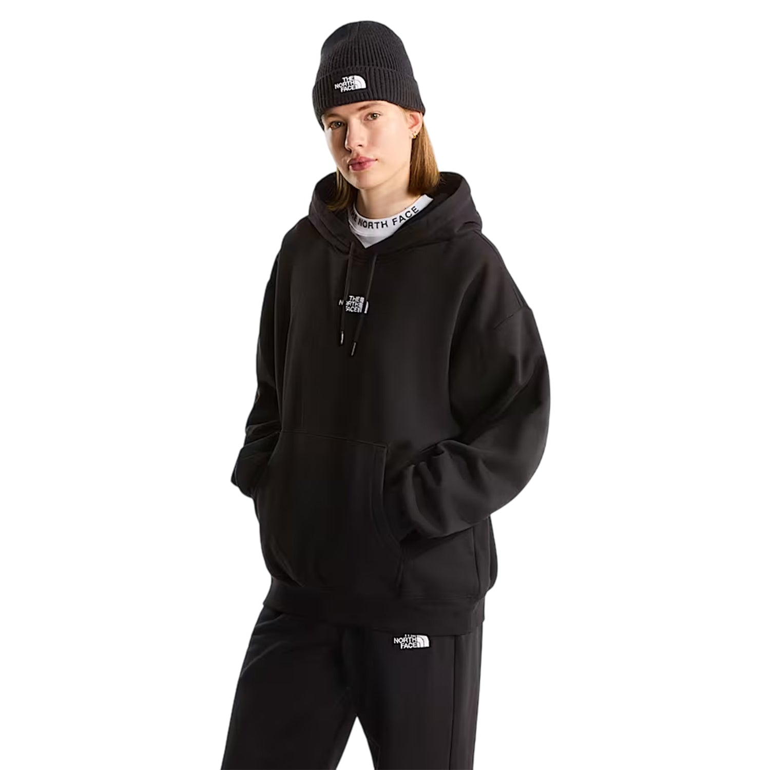 Black - Side - The North Face Unisex Adult Essential Oversized Hoodie