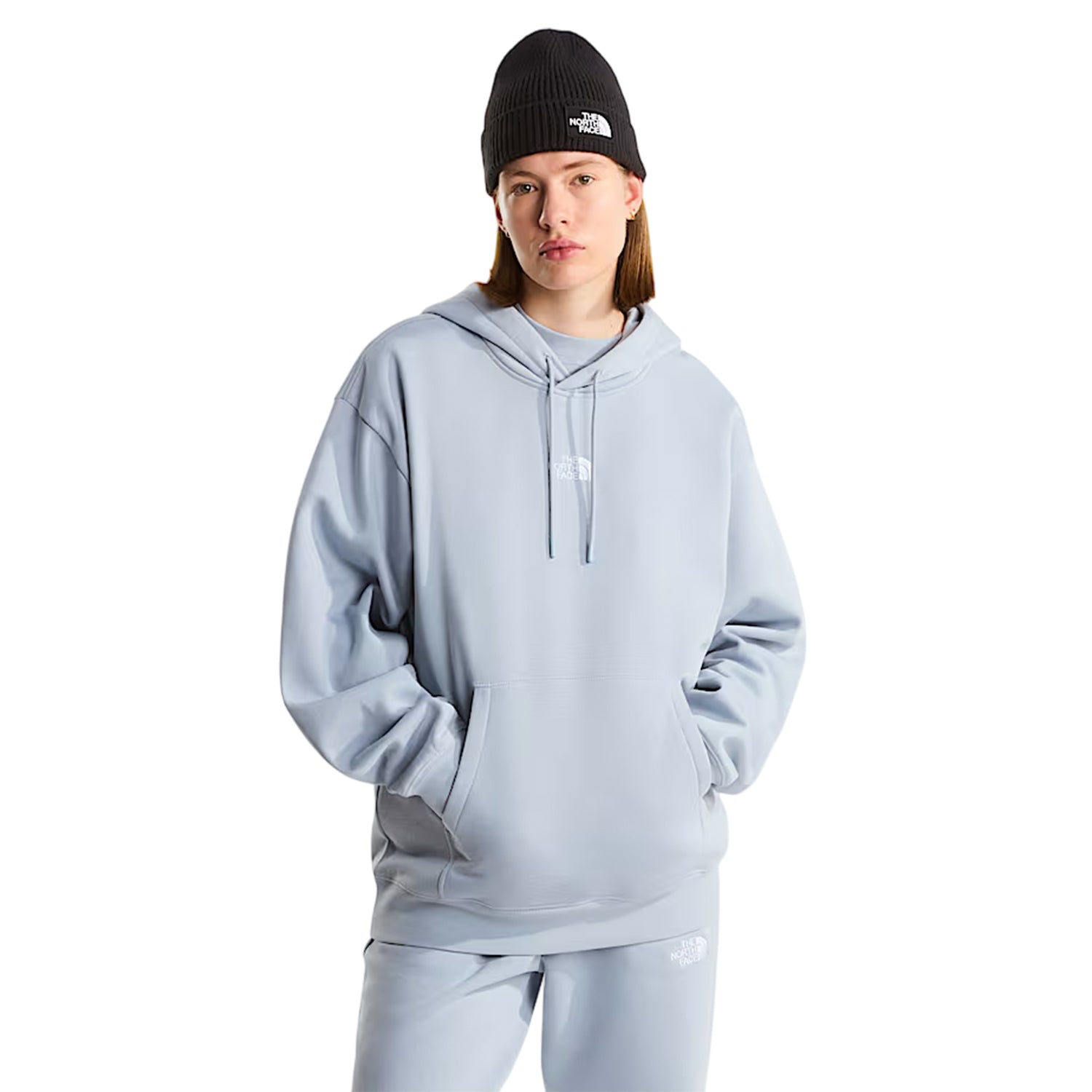Frost Grey - Side - The North Face Unisex Adult Essential Oversized Hoodie