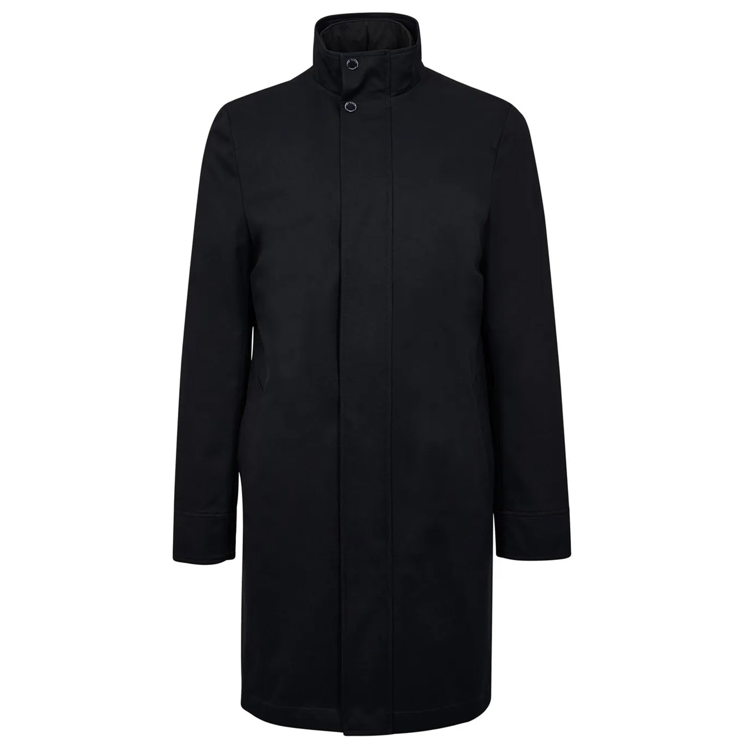 Navy - Front - Ted Baker Mens Erolson Funnel Neck Coat