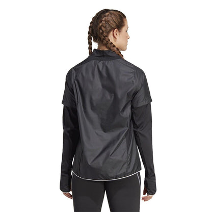 Black - Back - Adidas Womens-Ladies Tiro 23 Pro WIND RDY High-Neck Windbreaker