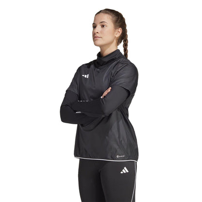 Black - Side - Adidas Womens-Ladies Tiro 23 Pro WIND RDY High-Neck Windbreaker