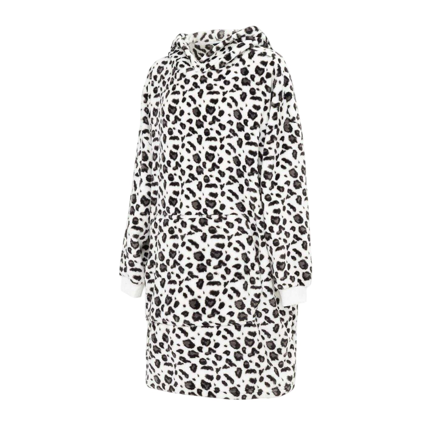 Leopard - Side - Linea Womens-Ladies Leopard Print Polyester Hoodie Blanket