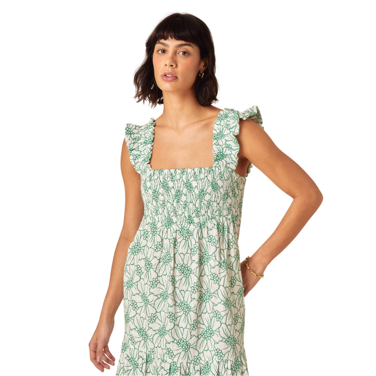 Green - Side - Nobody´s Child Womens-Ladies Maya Sleeveless Casual Maxi Dress
