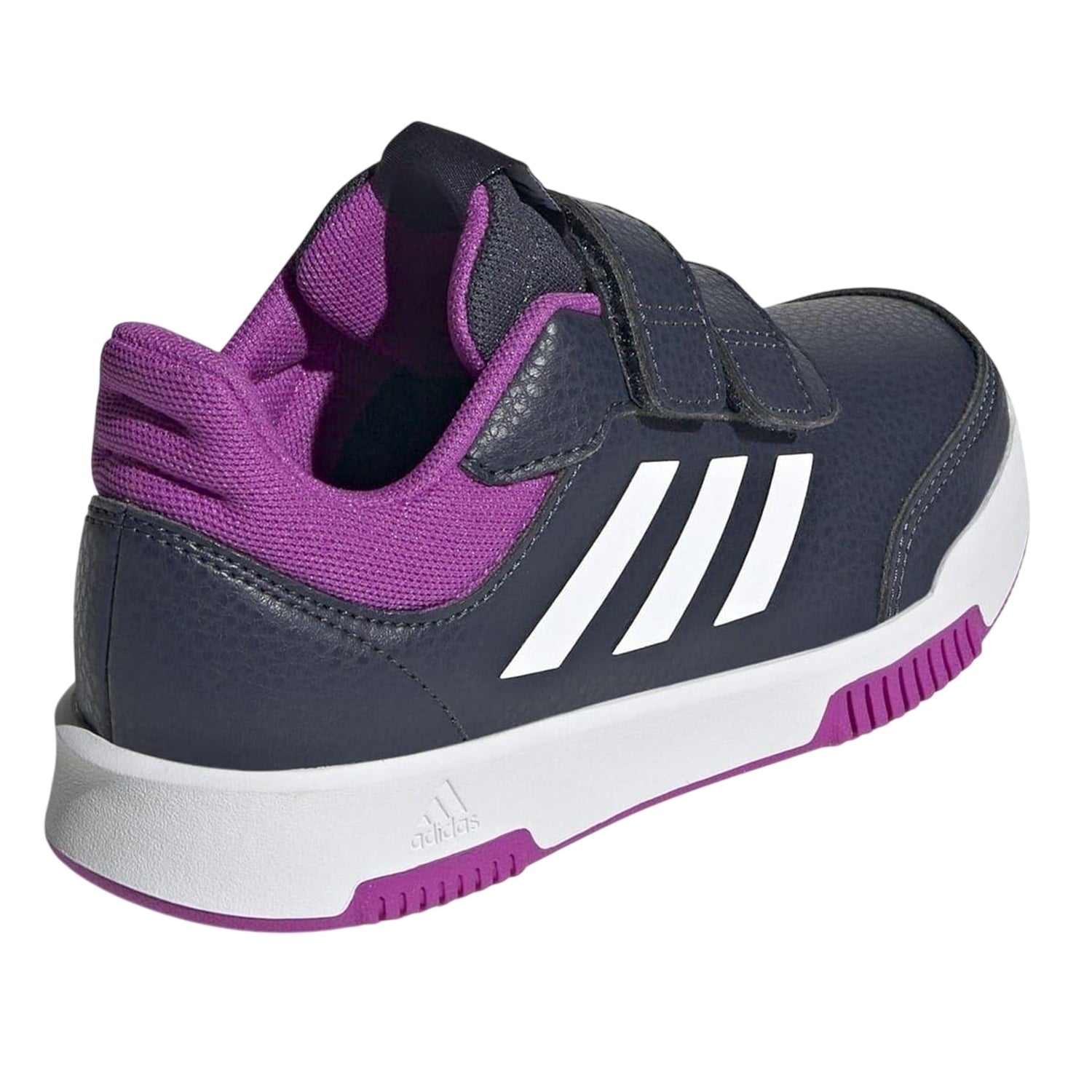 Navy-Pink - Back - Adidas Baby Girls Tensaur 3 Stripes Trainers