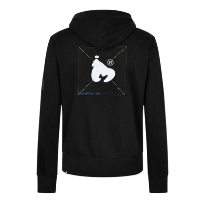 Black - Back - Money Mens Back Print Full Zip Hoodie