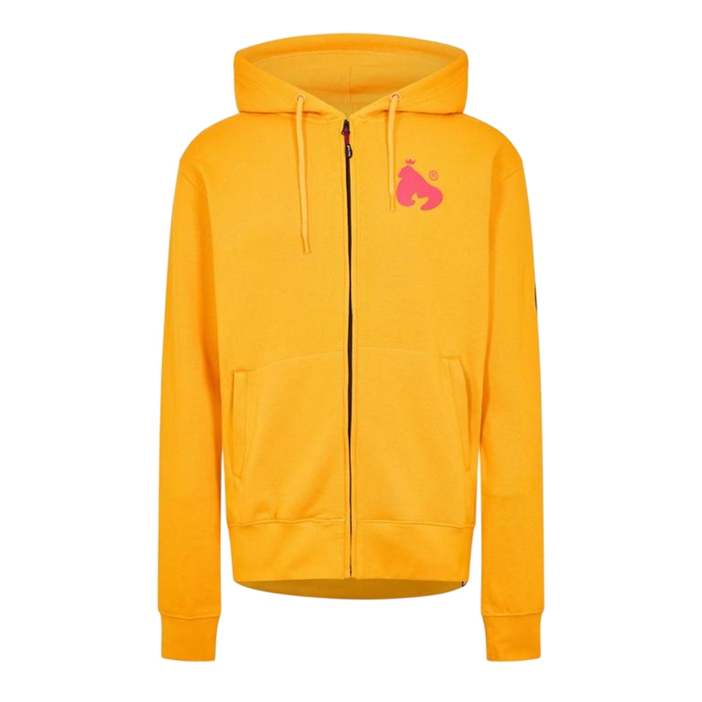 Yellow - Front - Money Mens Back Print Full Zip Hoodie