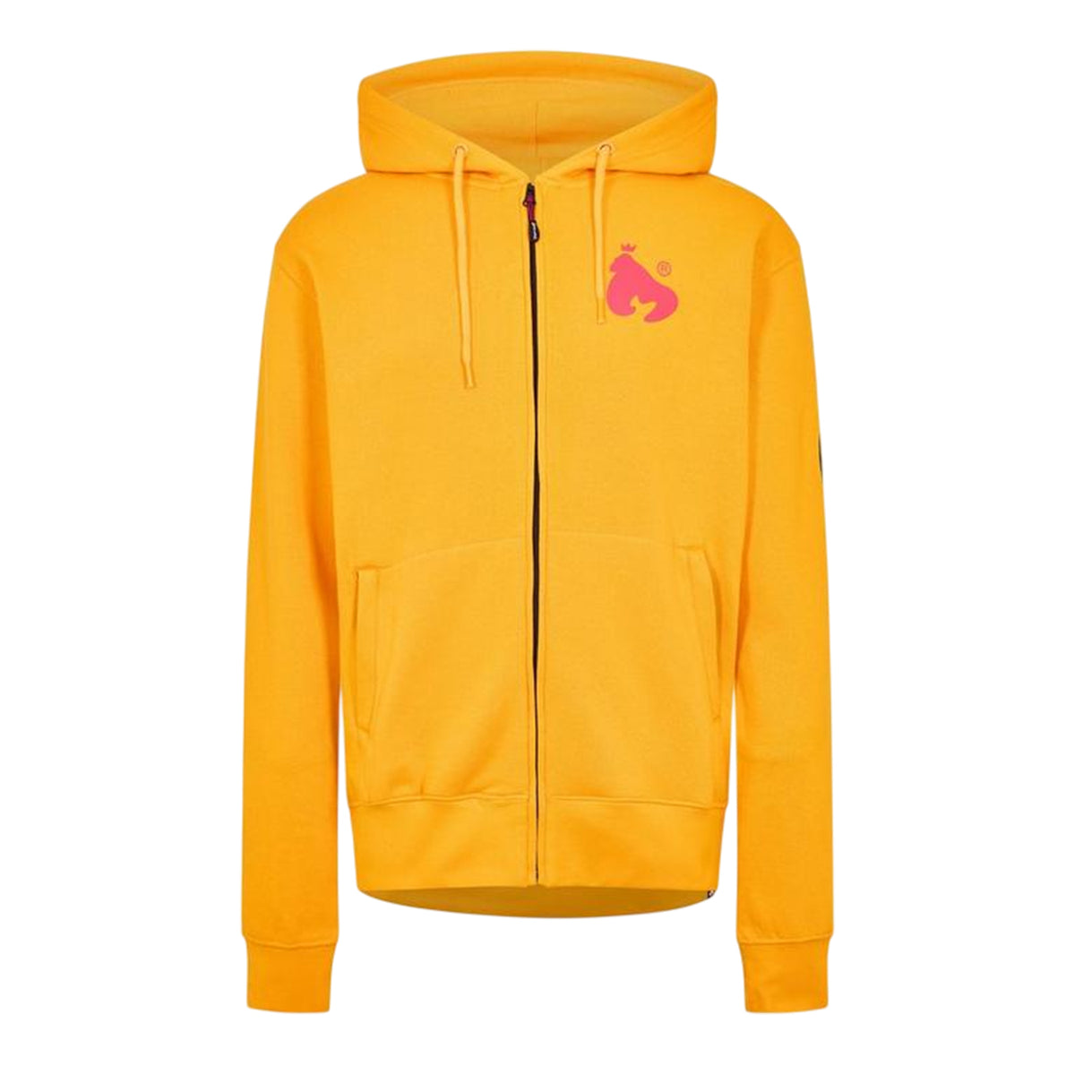 Yellow - Front - Money Mens Back Print Full Zip Hoodie