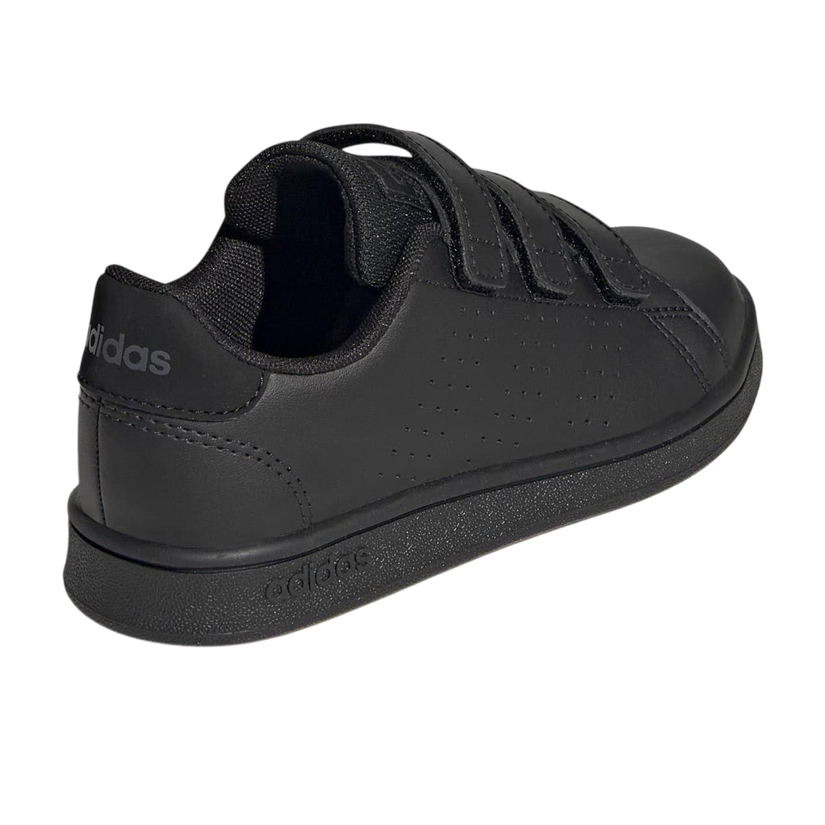 Triple Black - Back - Adidas Boys Advantage Base 2.0 Trainers