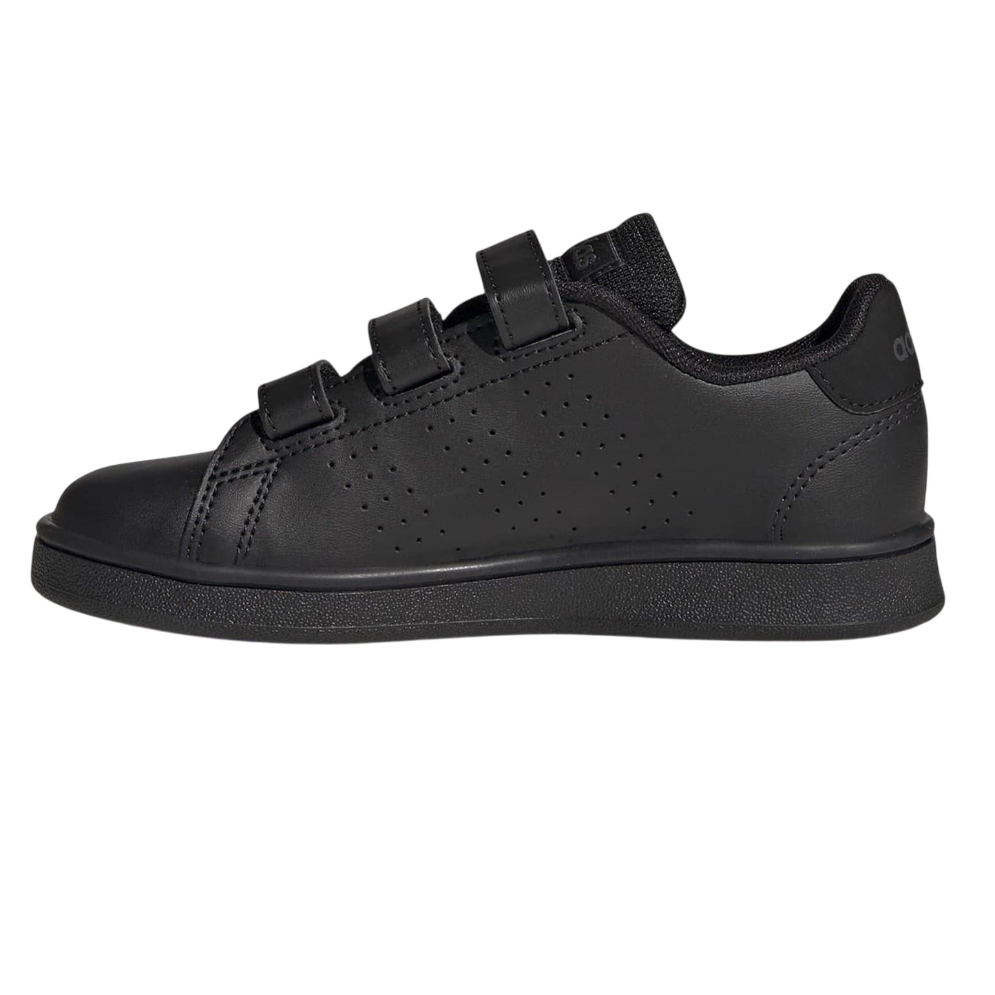 Triple Black - Side - Adidas Boys Advantage Base 2.0 Trainers