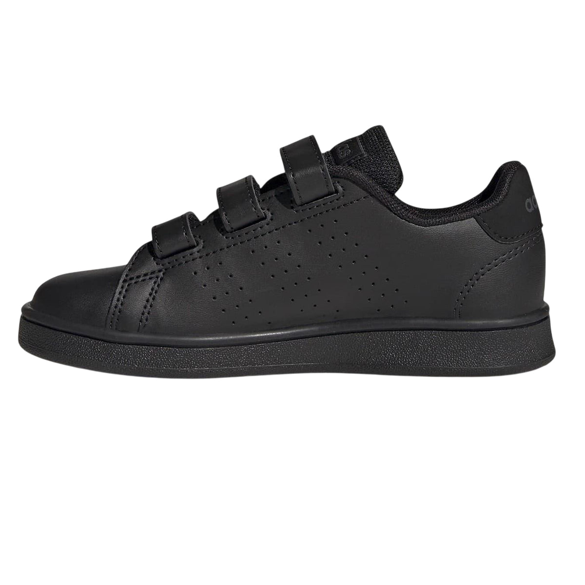 Triple Black - Side - Adidas Boys Advantage Base 2.0 Trainers