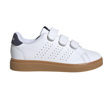 White-Navy-Gum - Front - Adidas Boys Advantage Base 2.0 Trainers