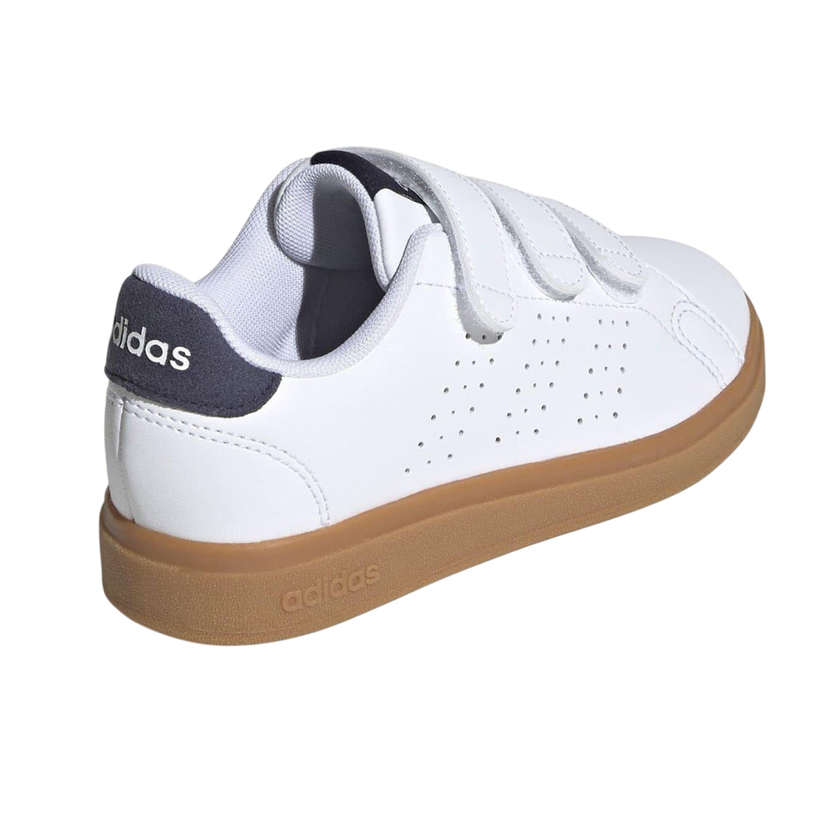 White-Navy-Gum - Back - Adidas Boys Advantage Base 2.0 Trainers