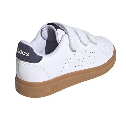 White-Navy-Gum - Back - Adidas Boys Advantage Base 2.0 Trainers