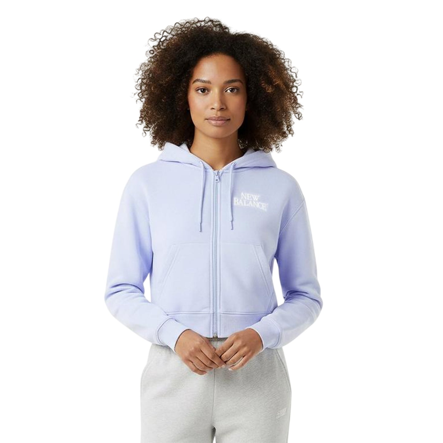 Lilac - Side - New Balance Womens-Ladies Relaxed Fit Full Zip Hoodie