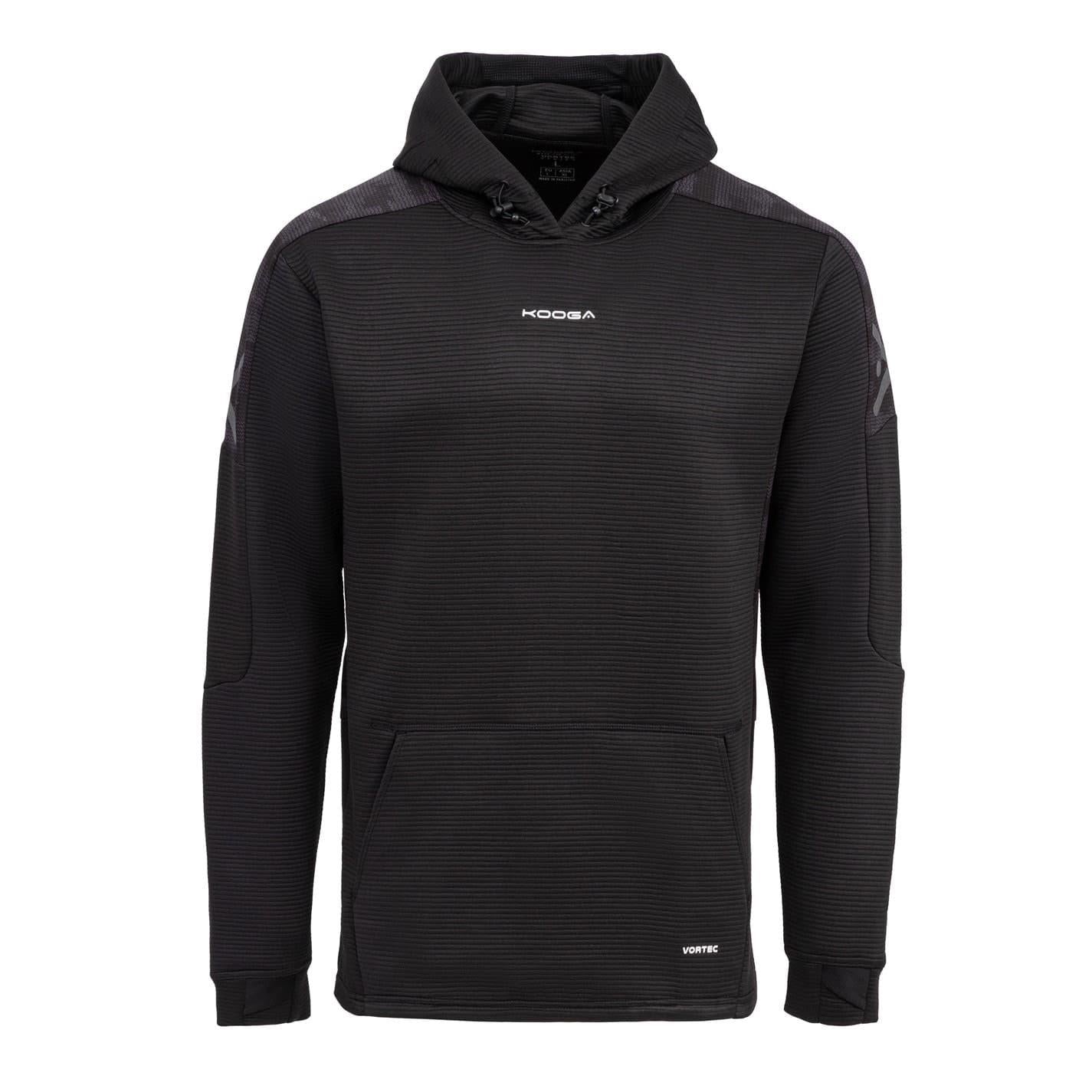 Black Camo - Front - KooGa Mens Training Hoodie