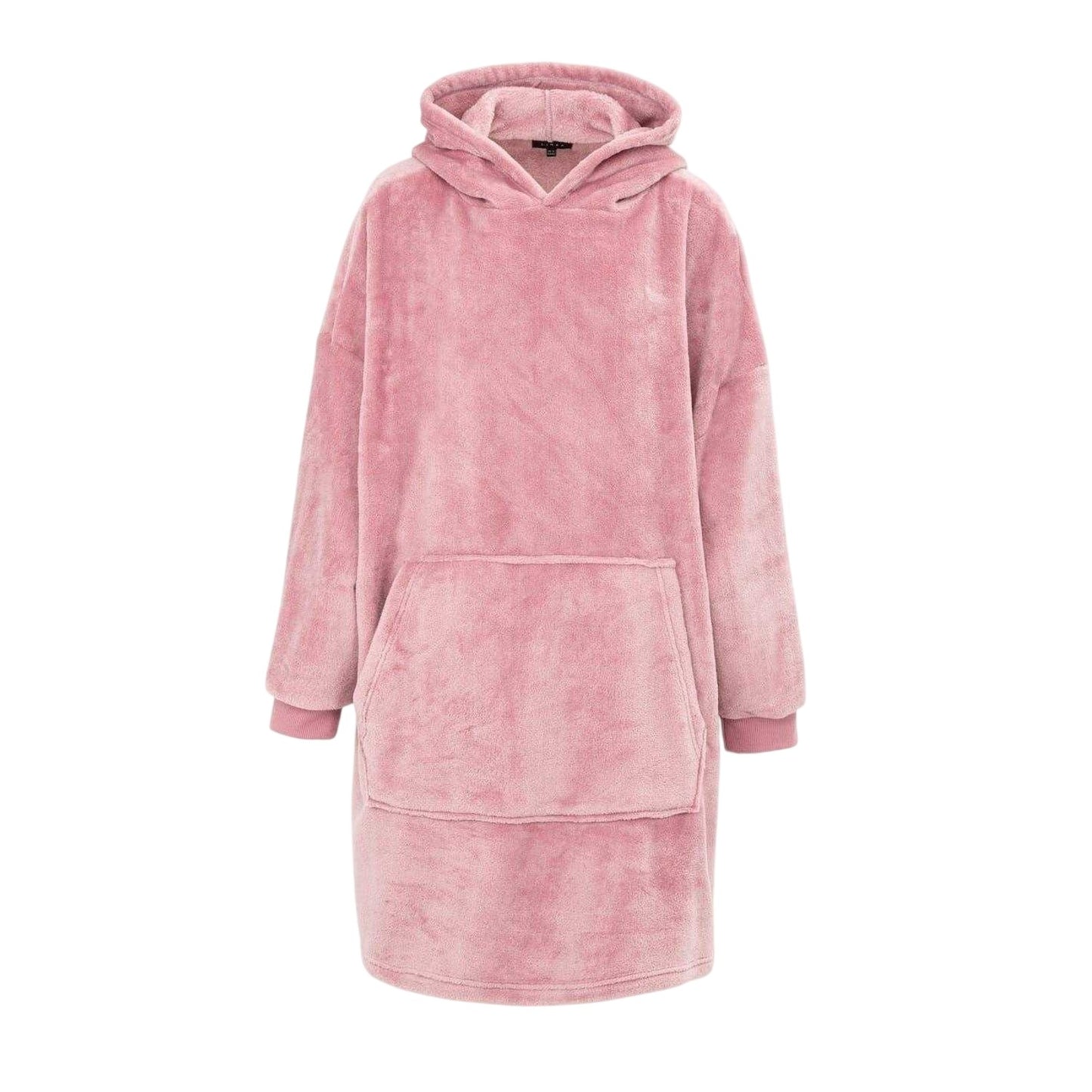 Pink - Front - Linea Womens-Ladies Polyester Oversized Hoodie Blanket