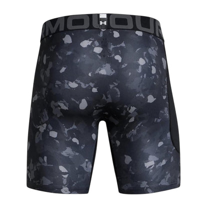 Black Print - Back - Under Armour Mens Performance Camo Compression Shorts