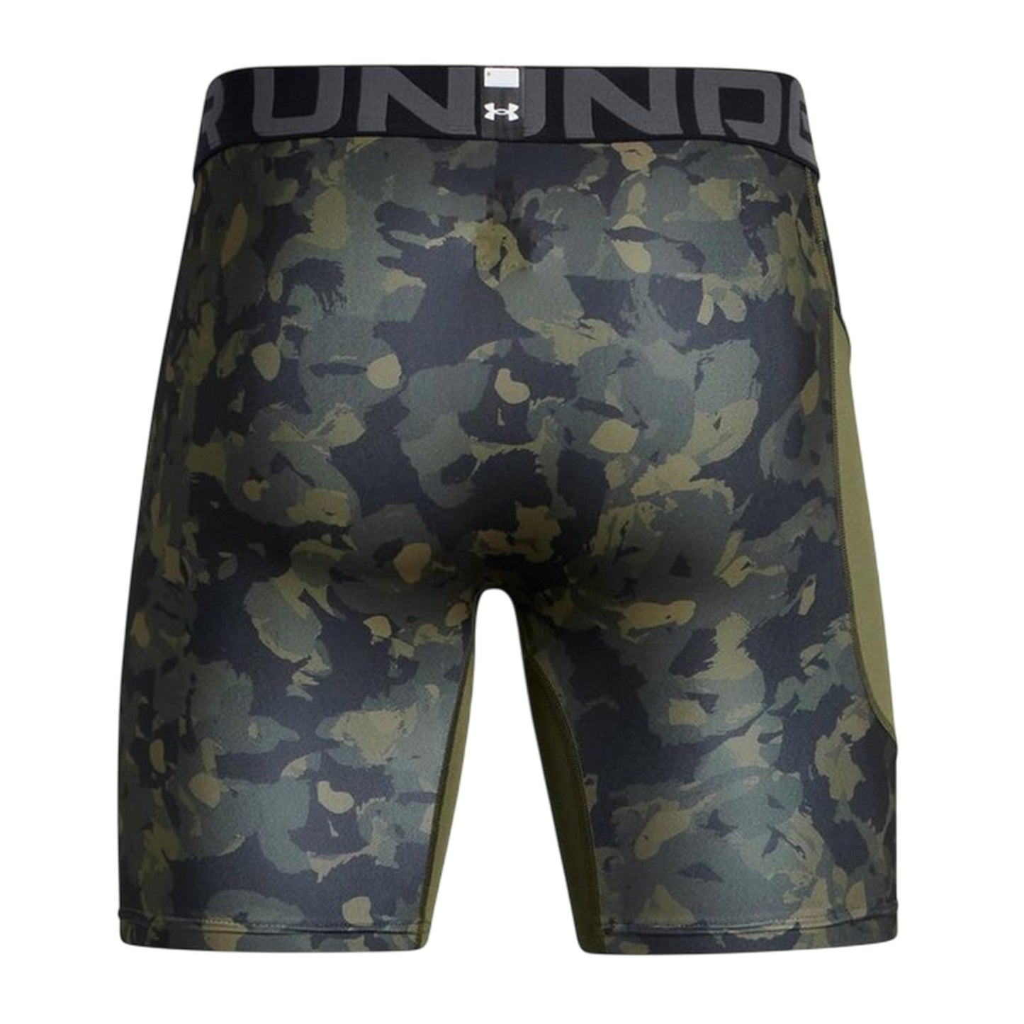 Green Print - Back - Under Armour Mens Performance Camo Compression Shorts