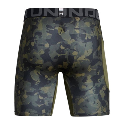 Green Print - Back - Under Armour Mens Performance Camo Compression Shorts