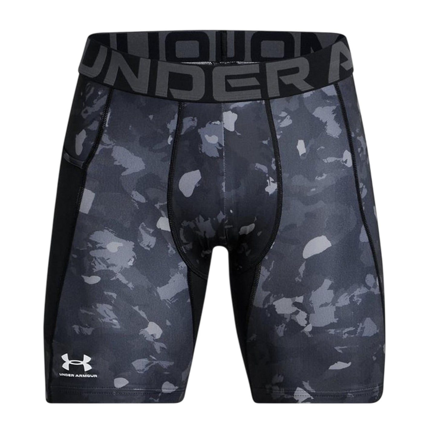 Black Print - Front - Under Armour Mens Performance Camo Compression Shorts