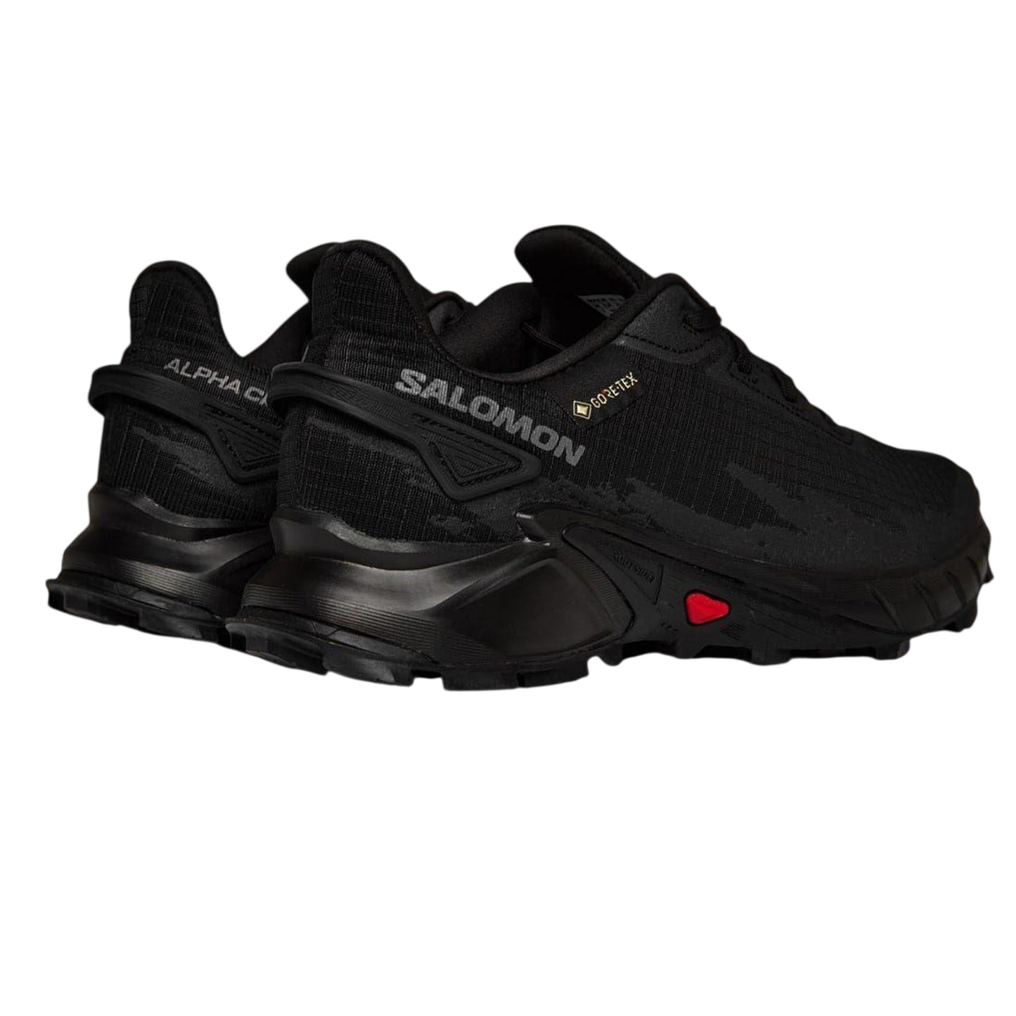 Black - Back - Salomon Womens-Ladies Alphacross 5 GTX GORE-TEX Shoes