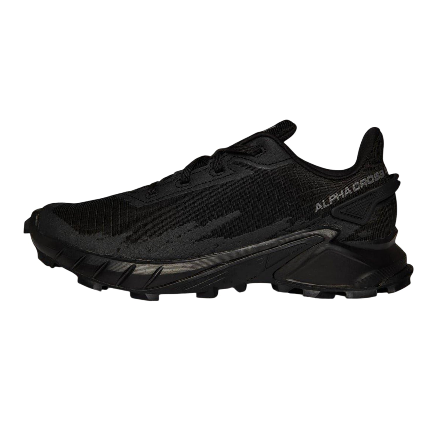 Black - Side - Salomon Womens-Ladies Alphacross 5 GTX GORE-TEX Shoes