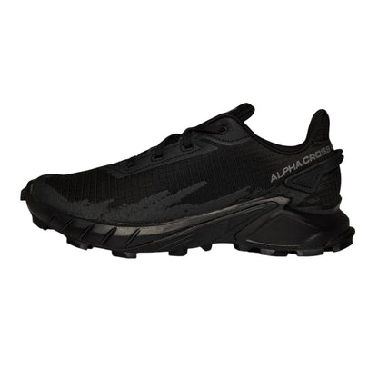 Black - Side - Salomon Womens-Ladies Alphacross 5 GTX GORE-TEX Shoes