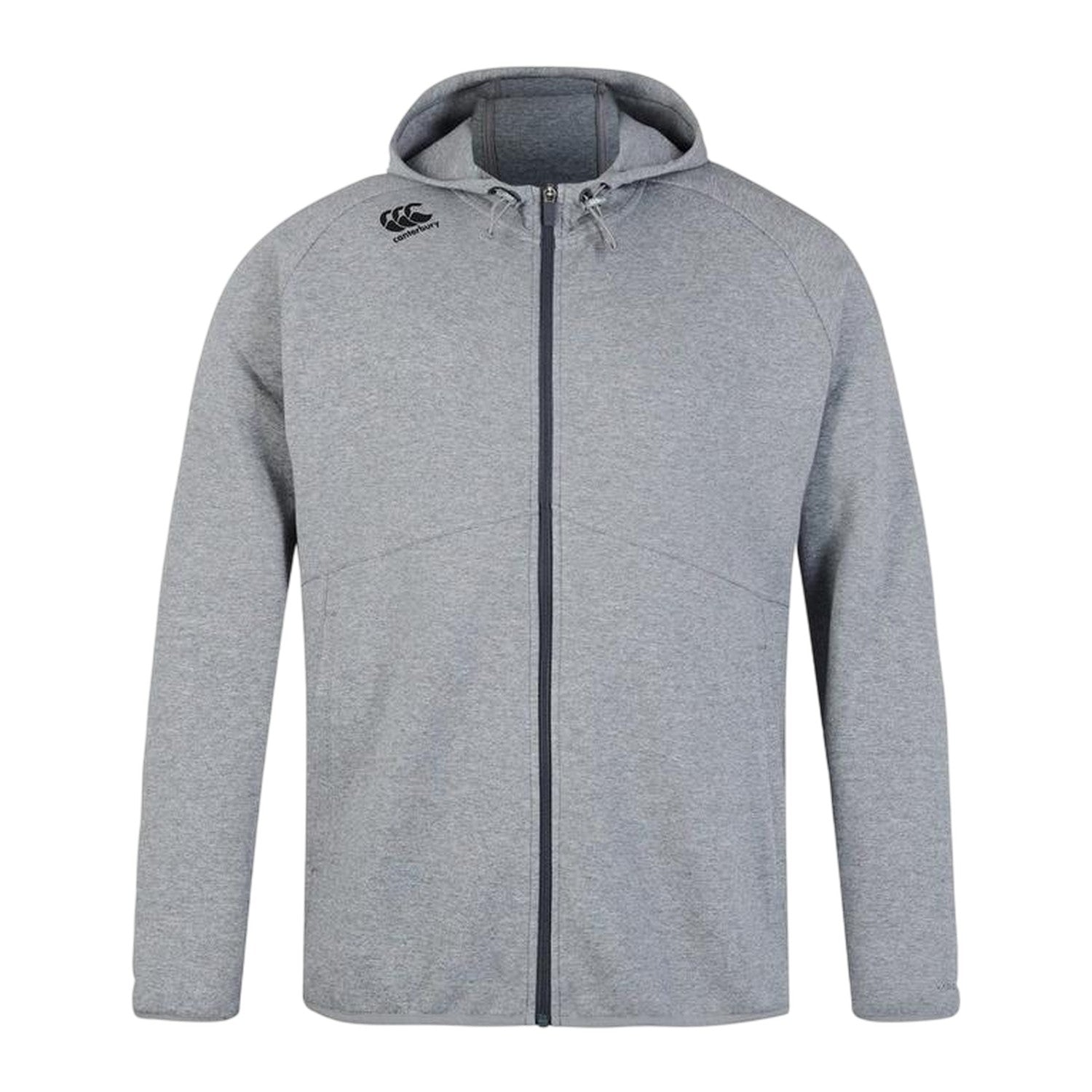 Static Marl - Front - Canterbury Mens Tempo Raglan Workout Full Zip Hoodie