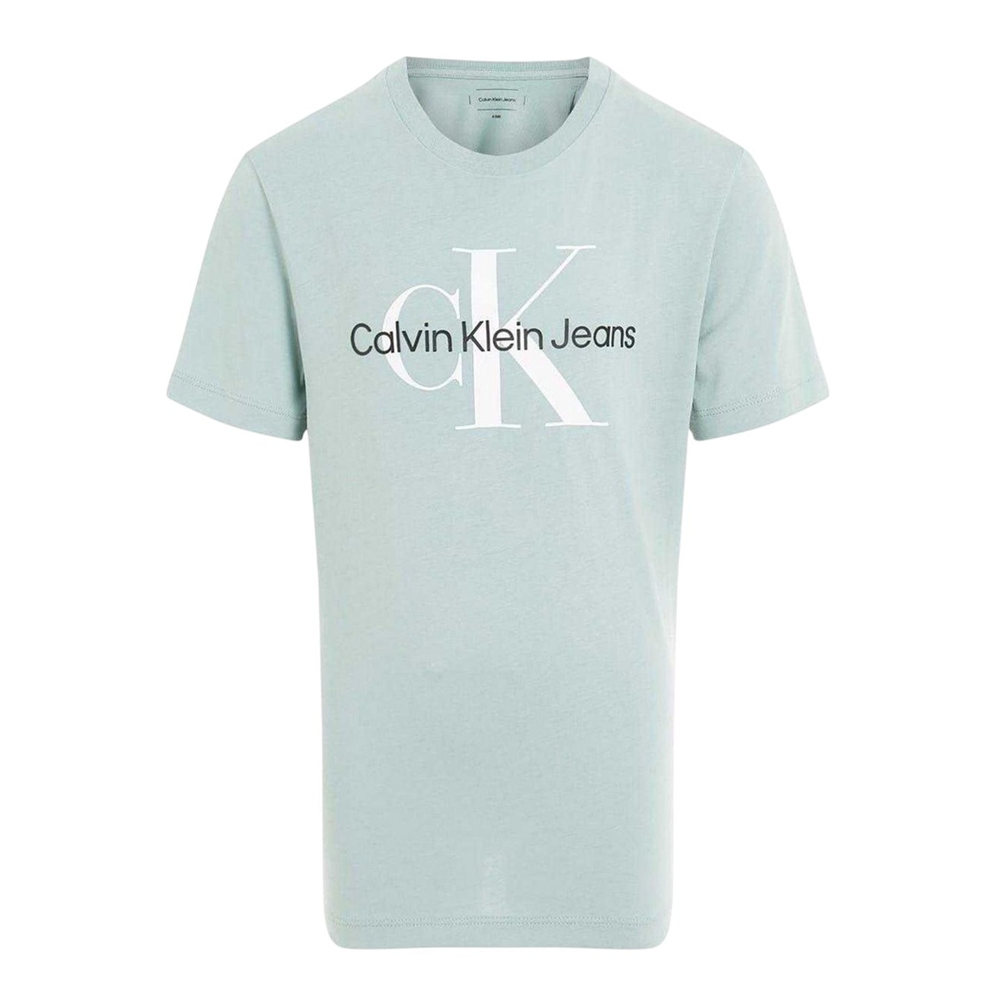 Green - Front - Calvin Klein Childrens-Kids Monogram Cotton T-Shirt