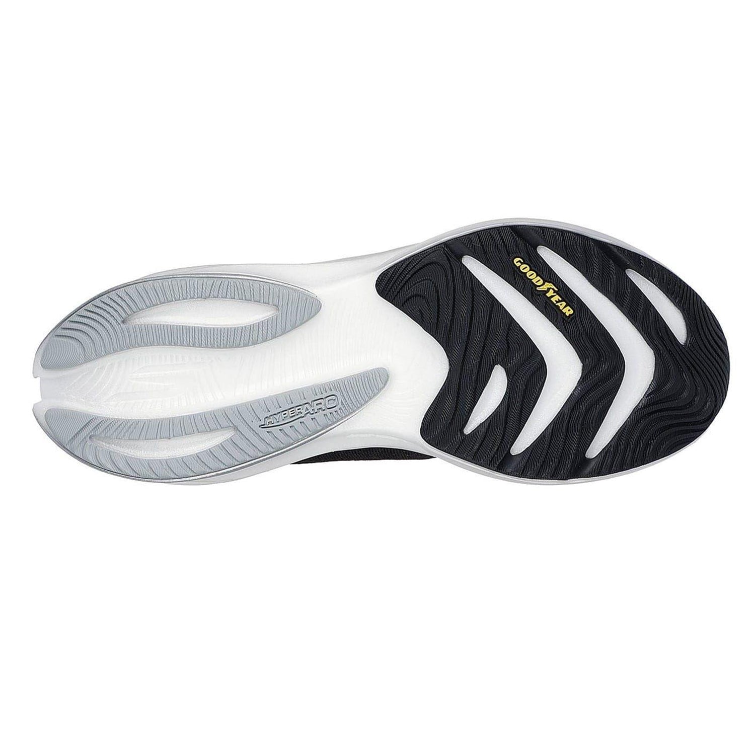 Black-White - Side - Skechers Mens Aero Spark Running Trainers