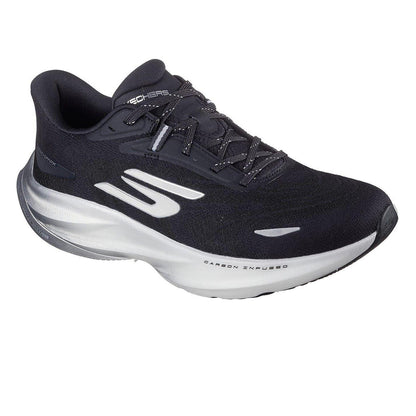Black-White - Lifestyle - Skechers Mens Aero Spark Running Trainers