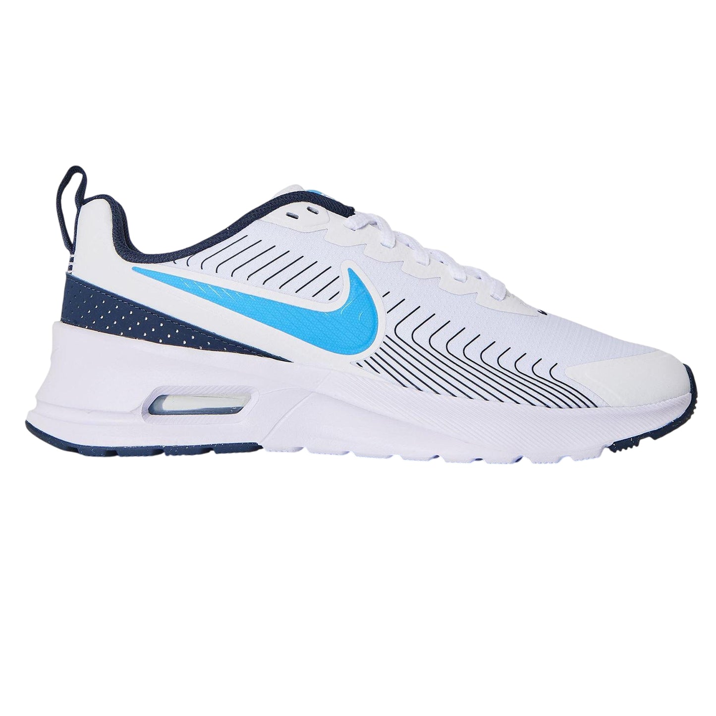 White-Blue - Front - Nike Mens Max Nuaxis Trainers