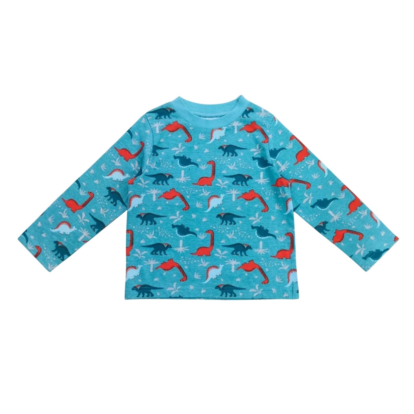 Multicoloured - Back - Star Childrens-Kids Dinosaur Long Pyjama Set (Pack of 3)