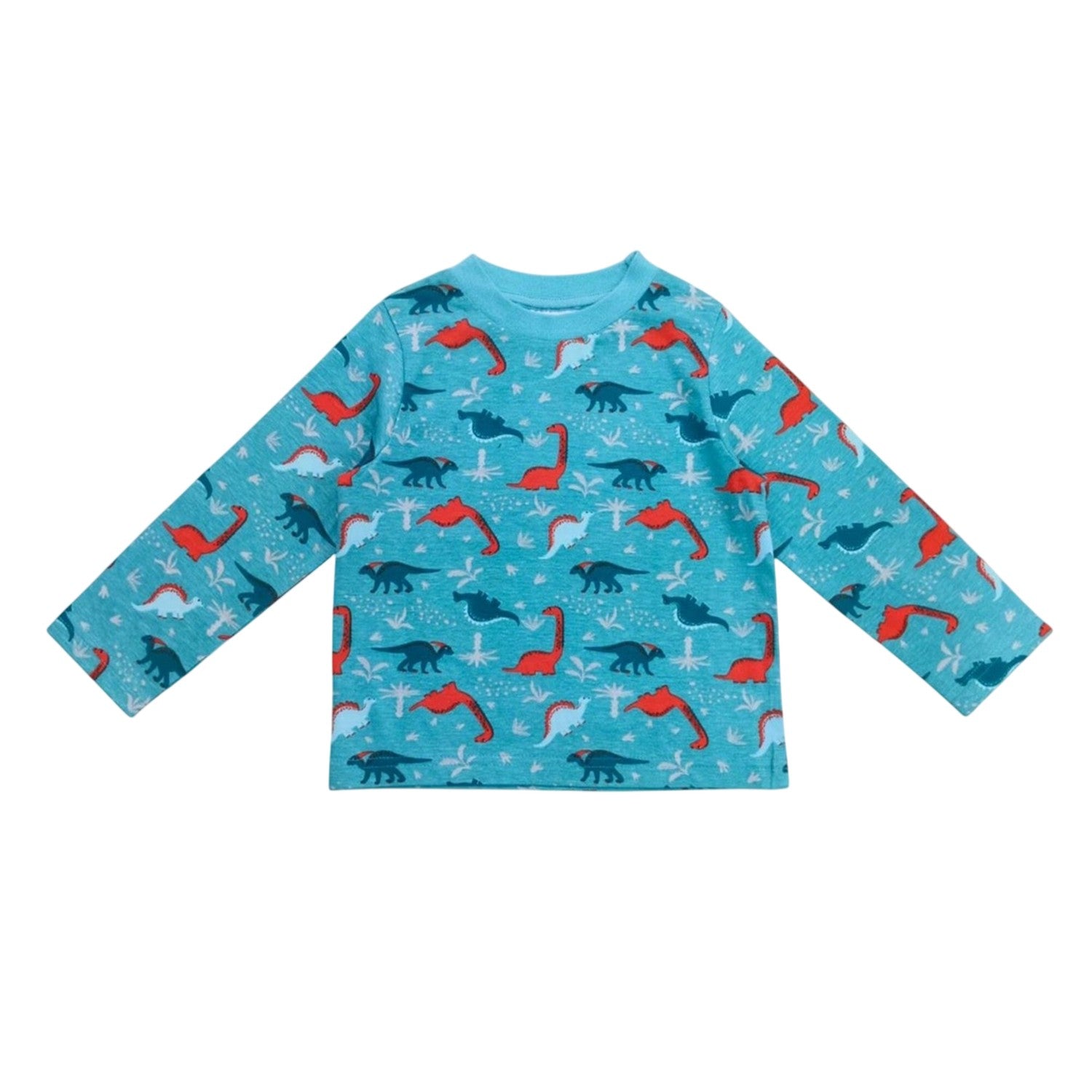 Multicoloured - Back - Star Childrens-Kids Dinosaur Long Pyjama Set (Pack of 3)