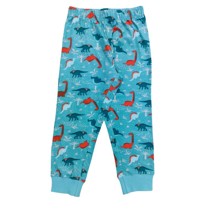 Multicoloured - Pack Shot - Star Childrens-Kids Dinosaur Long Pyjama Set (Pack of 3)