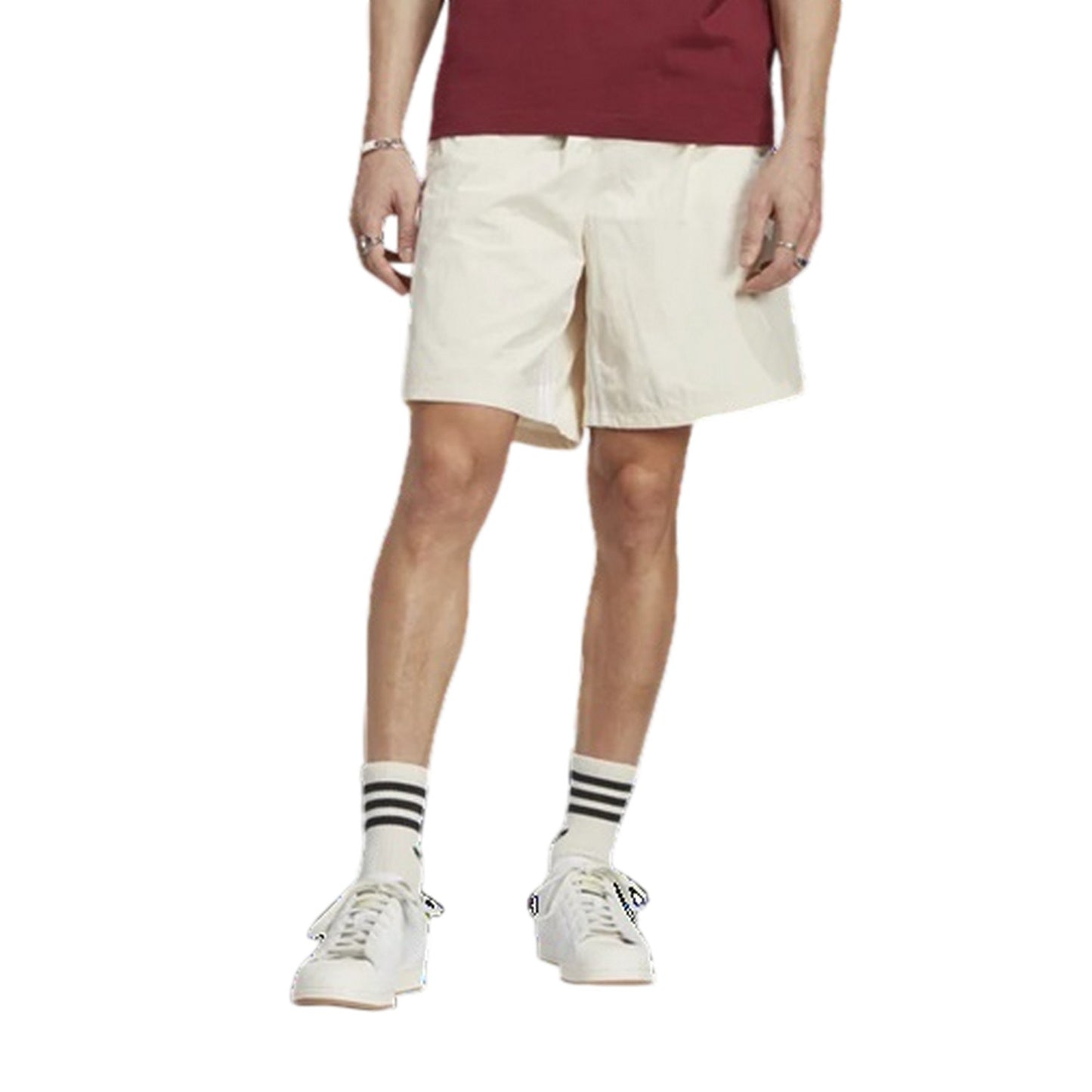 White - Side - Adidas Mens RIFTA Metro Chino Shorts