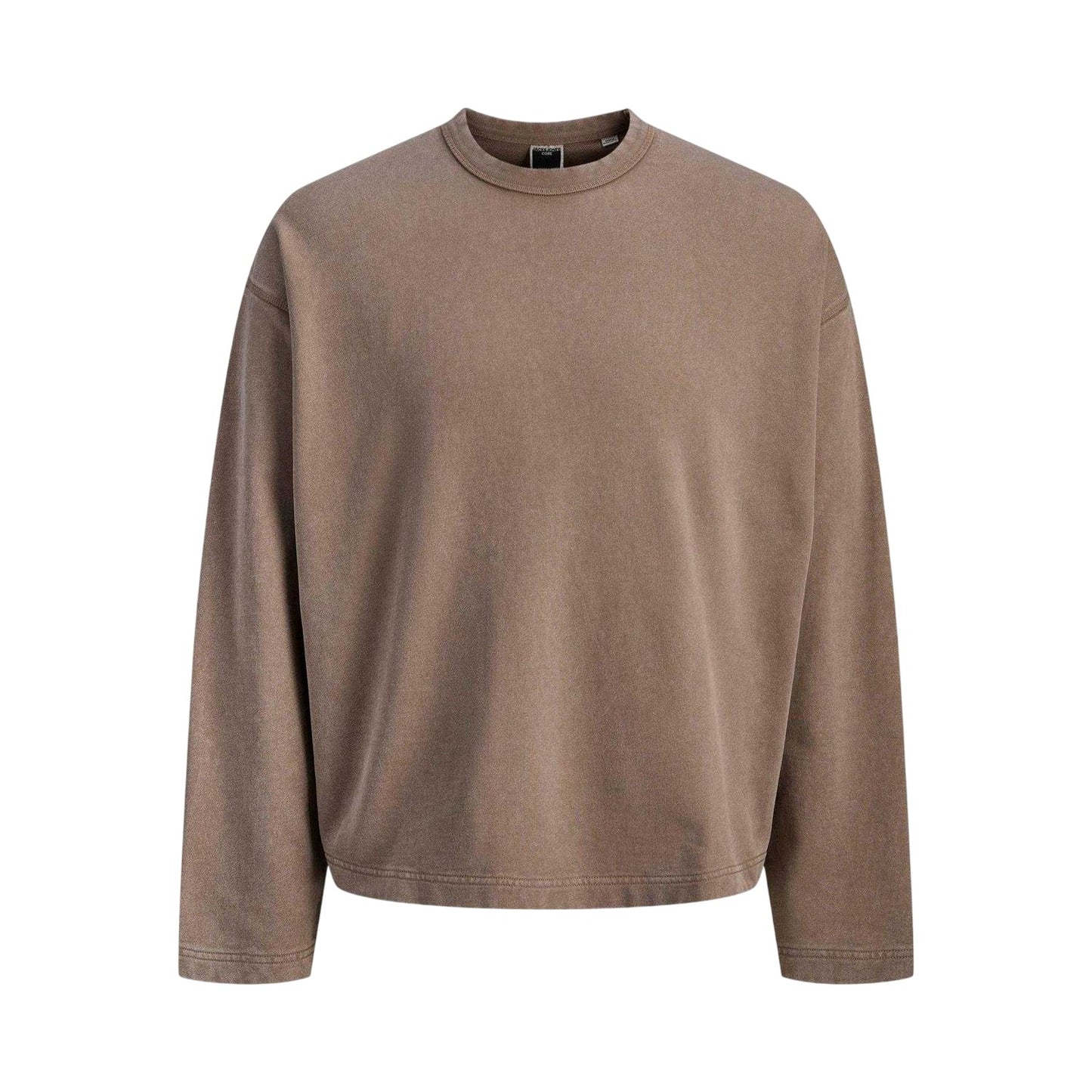 Taupe - Front - Jack And Jones Mens Athletic Club Ribbed Back Print Sweatshirt