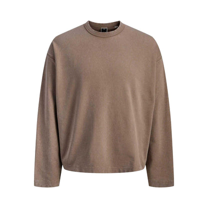 Taupe - Front - Jack And Jones Mens Athletic Club Ribbed Back Print Sweatshirt