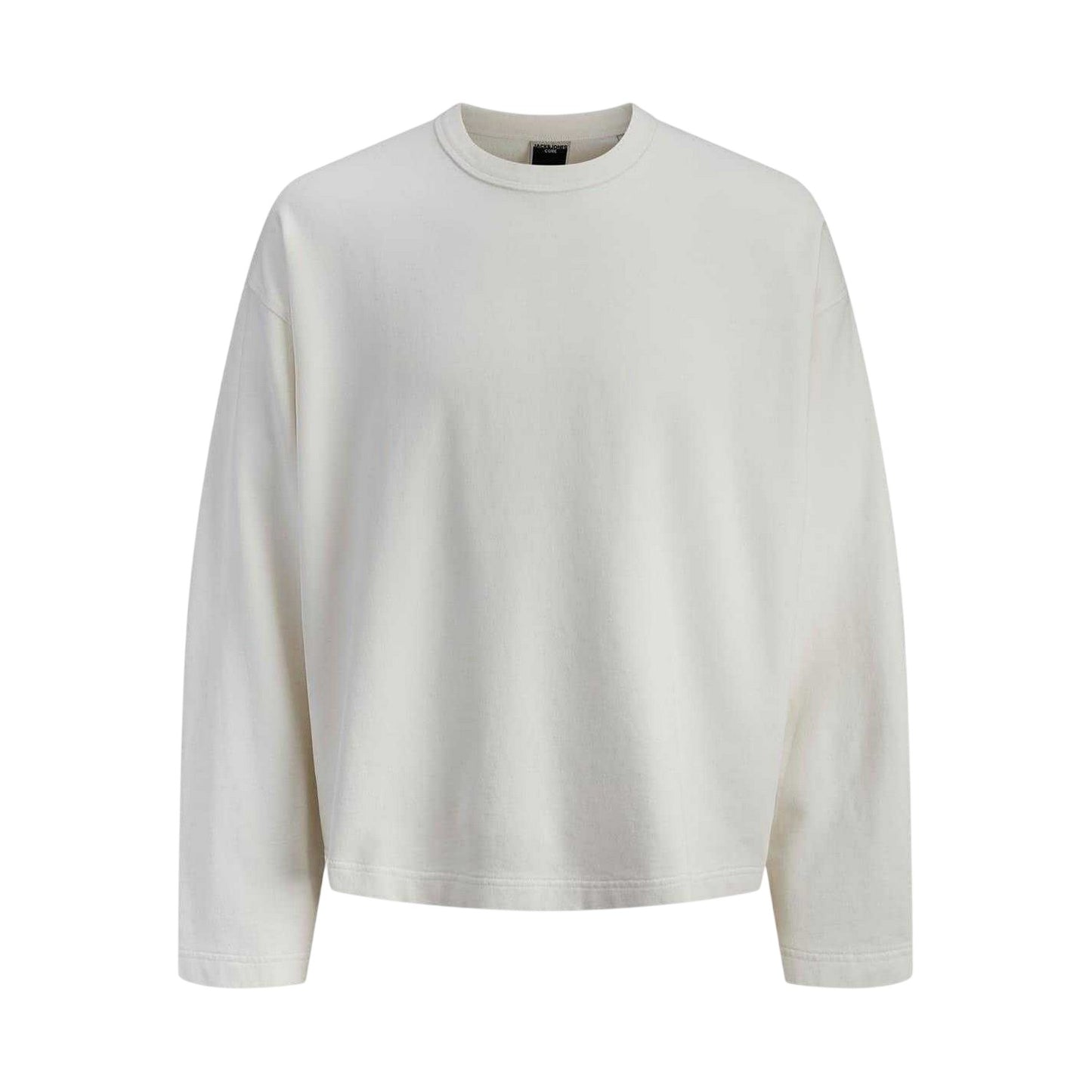 Cloud Dancer - Front - Jack And Jones Mens Athletic Club Ribbed Back Print Sweatshirt