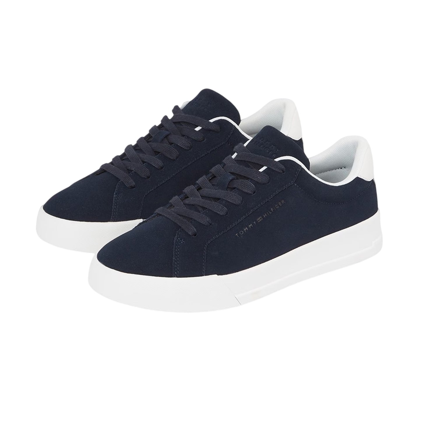 Navy - Lifestyle - Tommy Hilfiger Mens Pebble Grain Court Leather Trainers