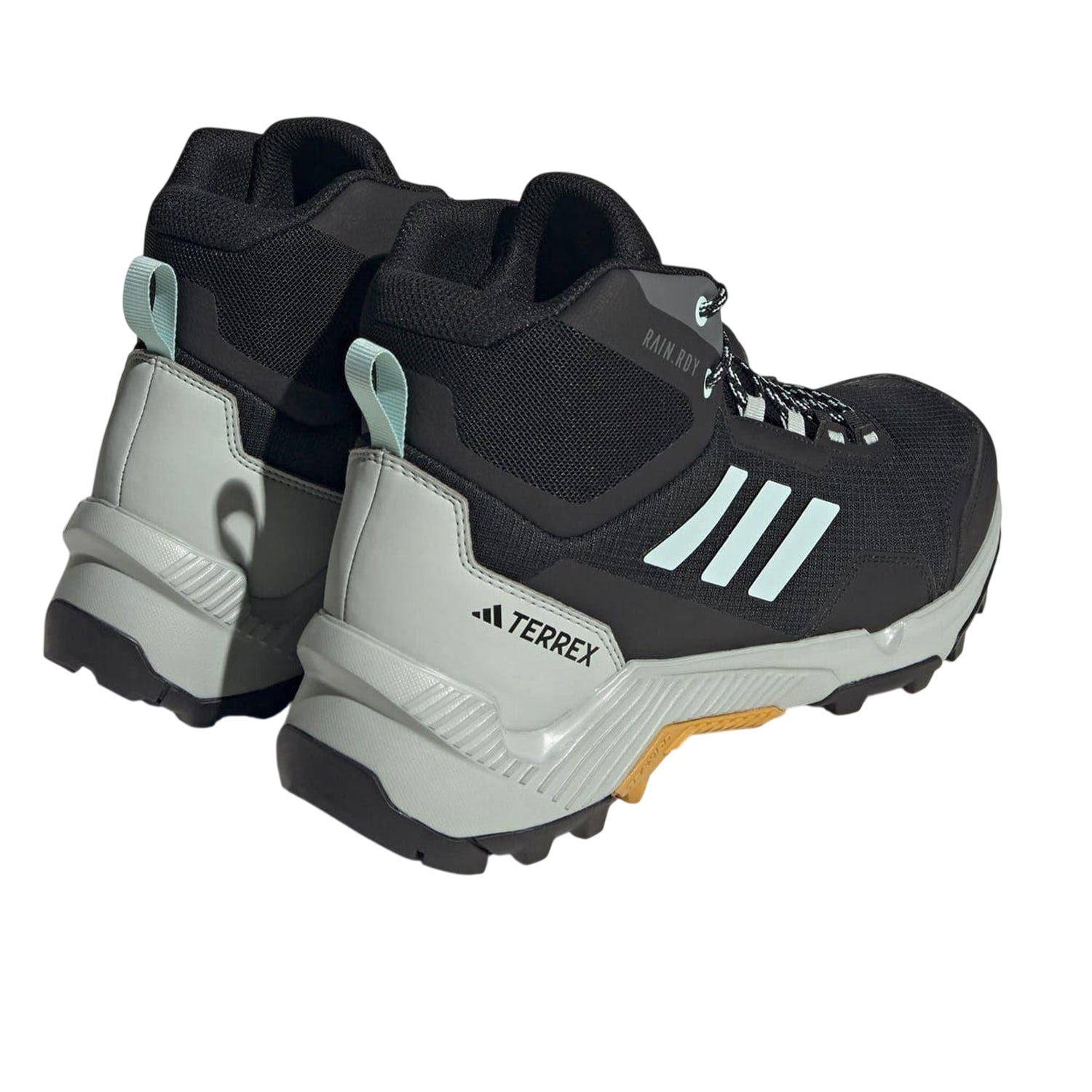 Black - Back - Adidas Mens Eastrail 2.0 Rain.RDY Mid Cut Hiking Boots