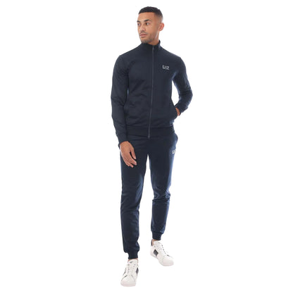 Navy - Front - Emporio Armani Mens EA7 Full Zip Tracksuit