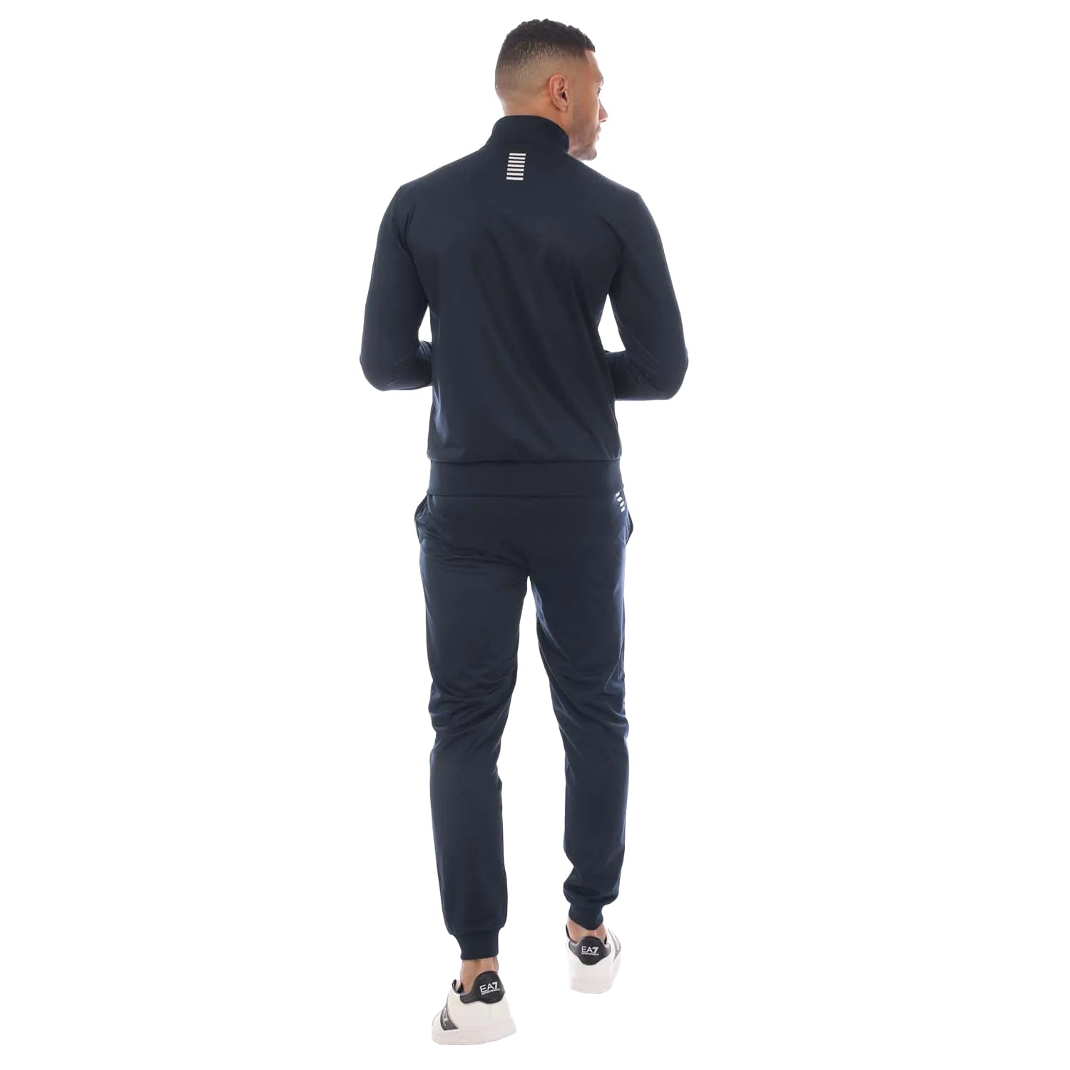 Navy - Back - Emporio Armani Mens EA7 Full Zip Tracksuit