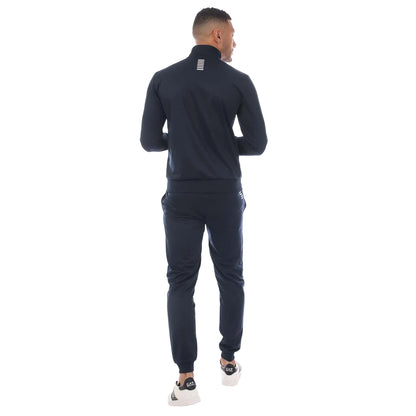Navy - Back - Emporio Armani Mens EA7 Full Zip Tracksuit